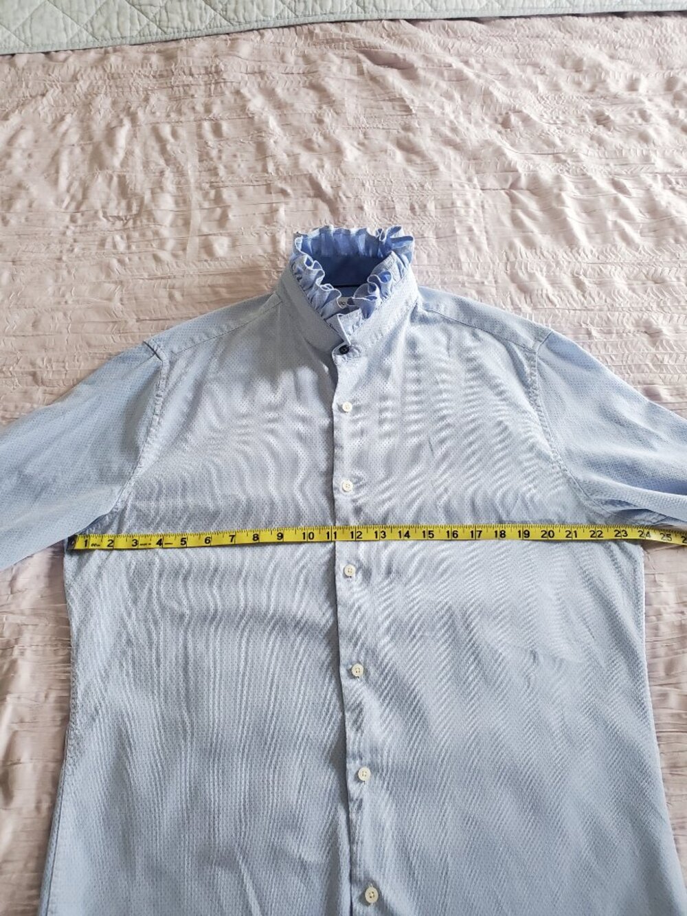 Upcycled Ruffed Collar Blouse - Picture 5 of 9